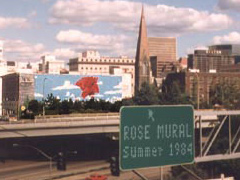 Rose Mural, Portland, Oregon, USA